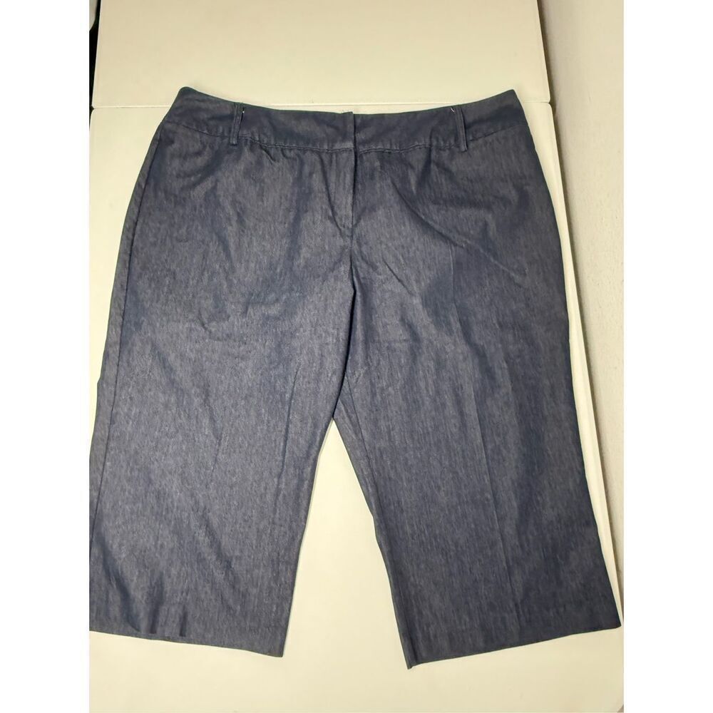 Zac & Rachel Pants Womens Size 22W Denim Capri Cotton Blend